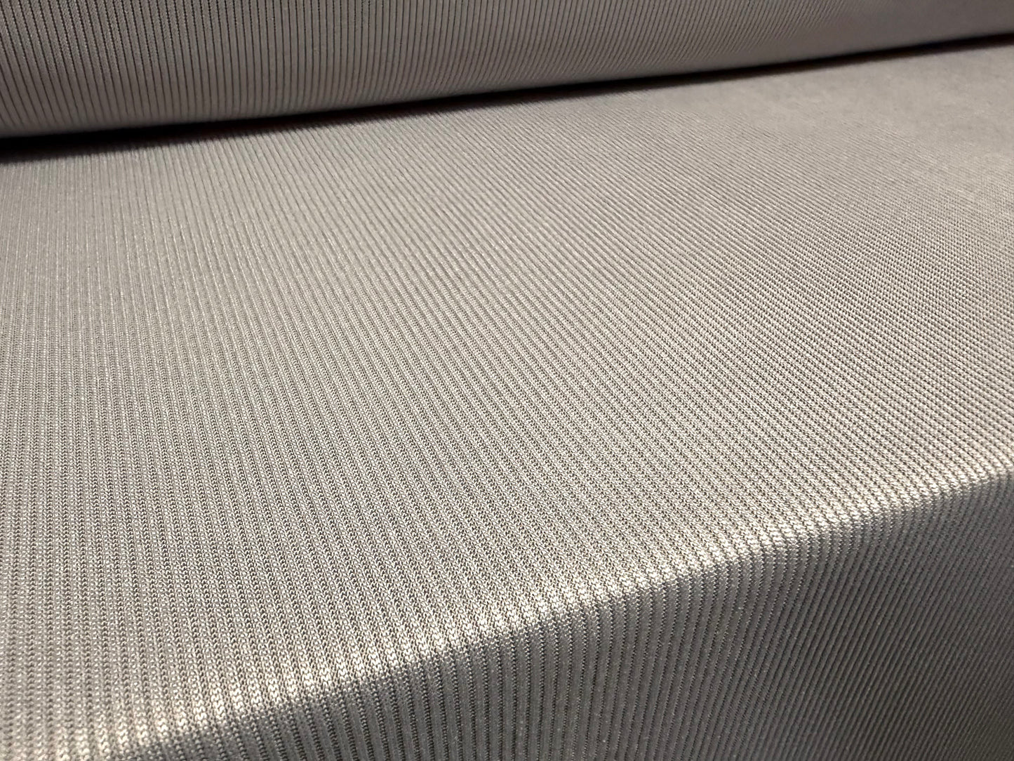 Fine stretch spandex rib jersey fabric, per metre - plain - lavender grey