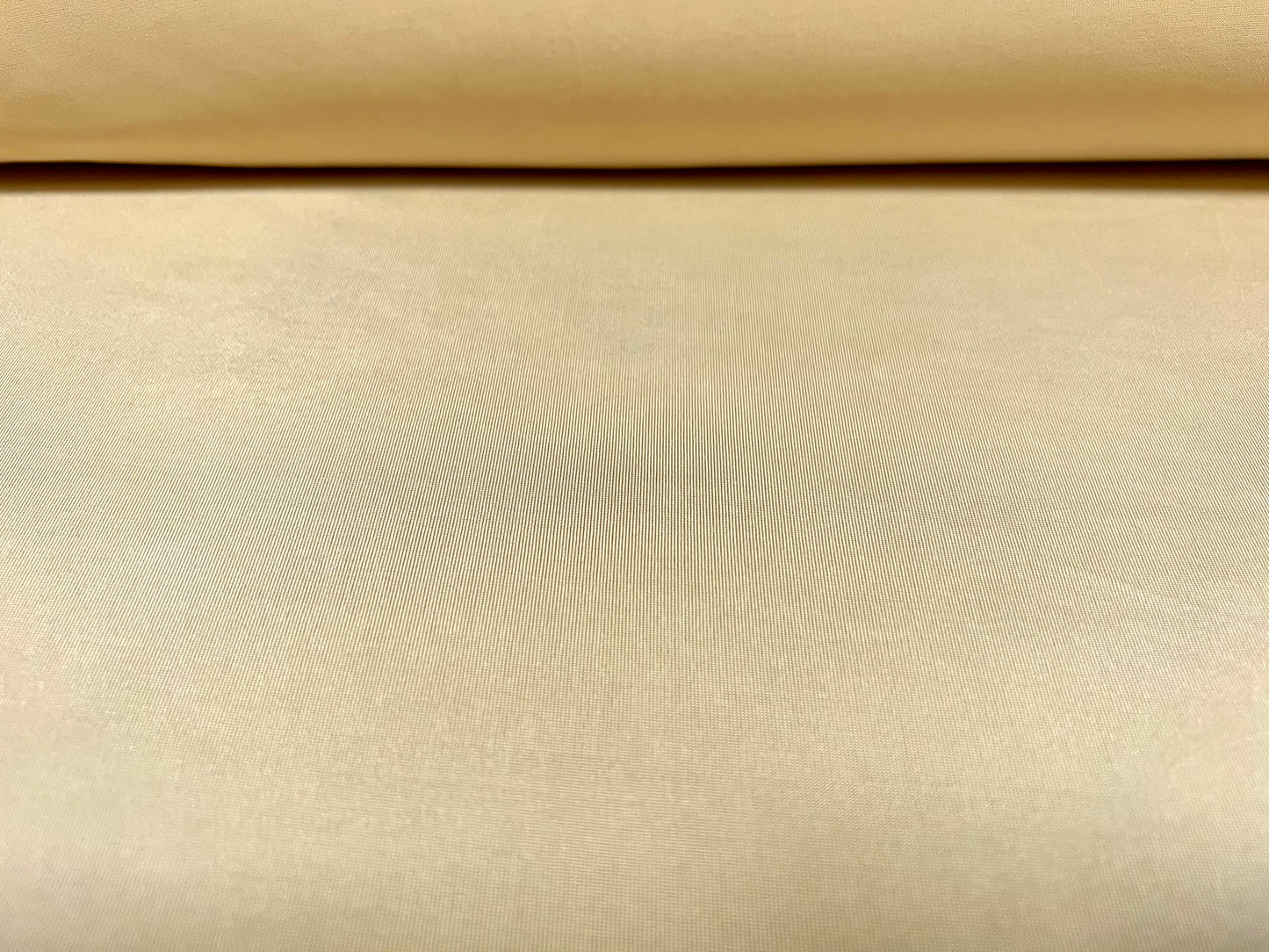 Soft touch spandex stretch jersey dress fabric, per metre - plain - buttermilk