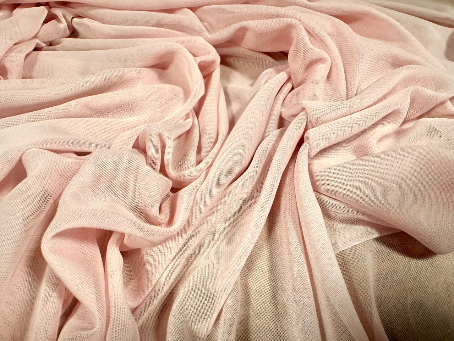 Chiffon jersey fabric, per metre - plain - baby pink