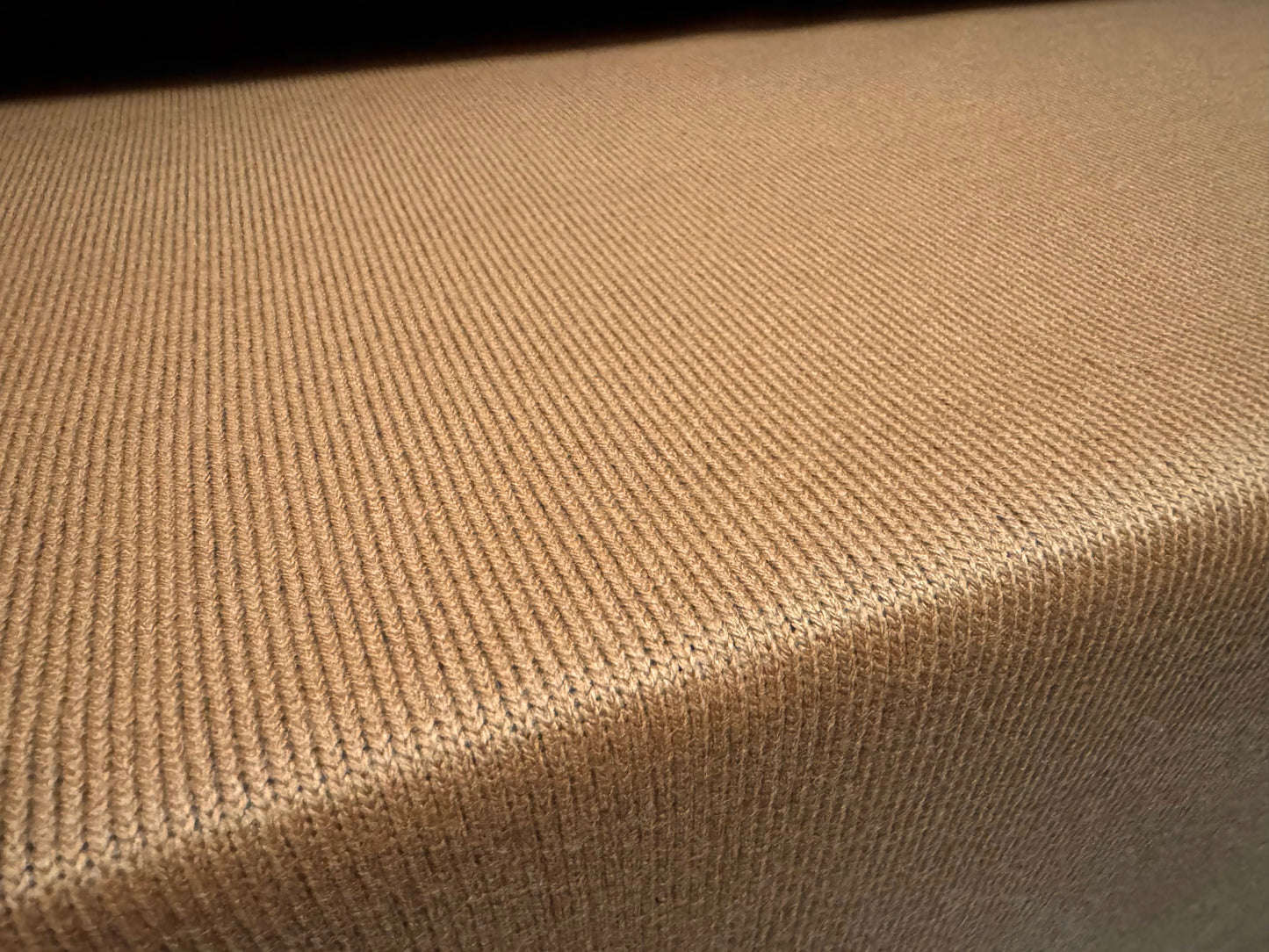 Bonded thermal rib stretch spandex jersey fabric, per metre - Hazelnut brown
