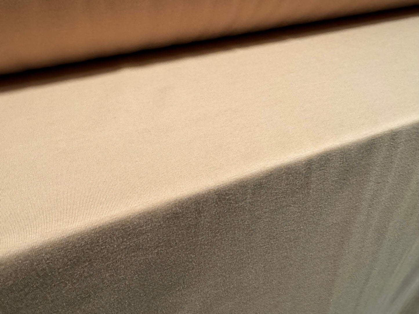 Cotton spandex stretch single jersey fabric, per metre - plain - nude