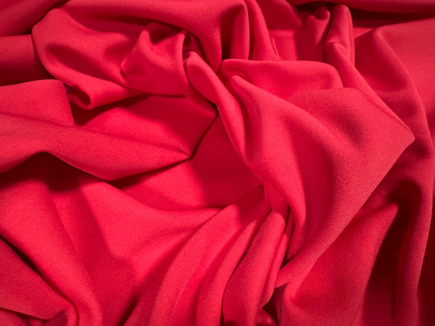 Scuba stretch spandex double jersey fabric, per metre - plain - strawberry jam