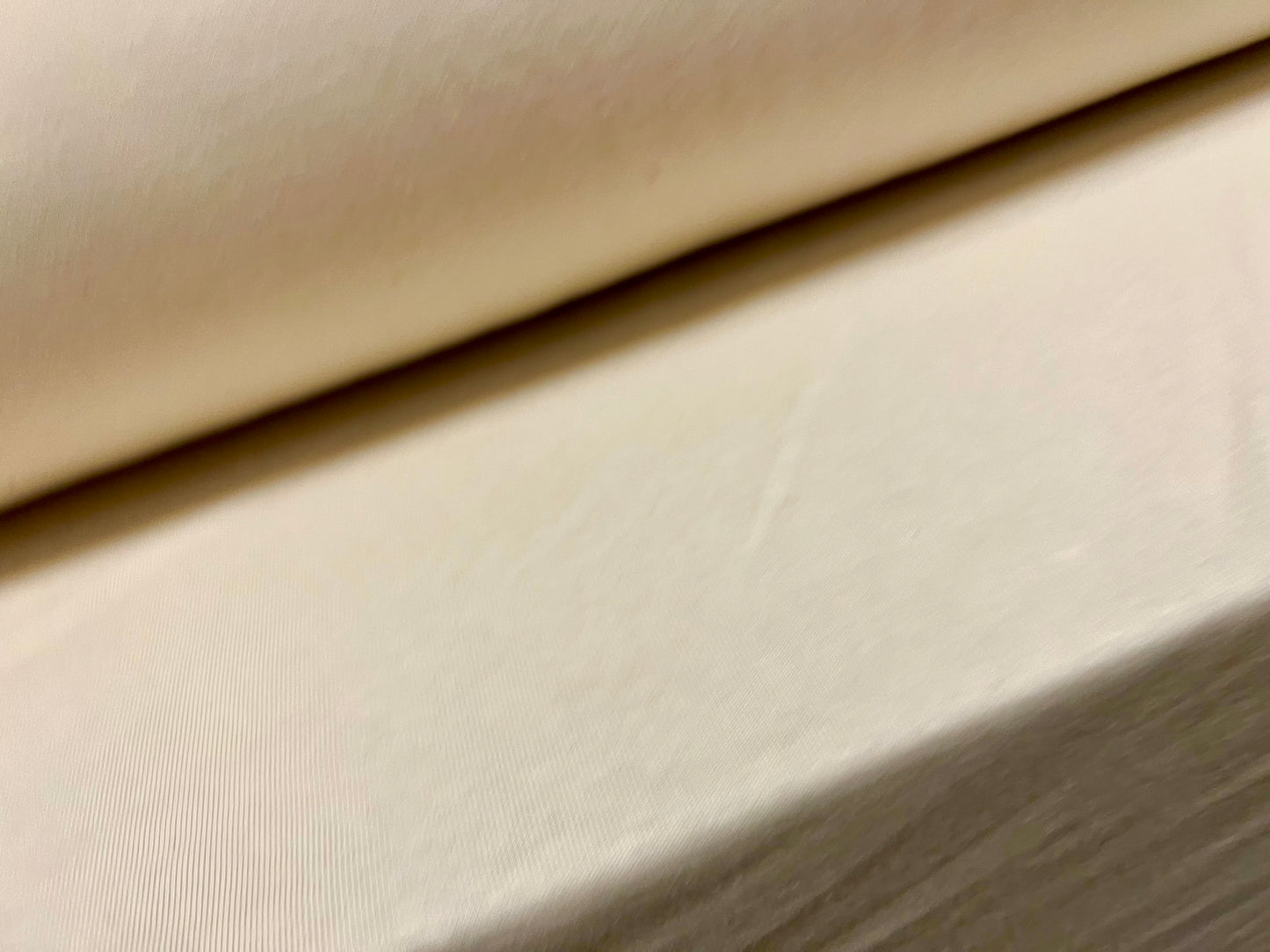 Cotton interlock soft jersey fabric, per metre - plain - cream