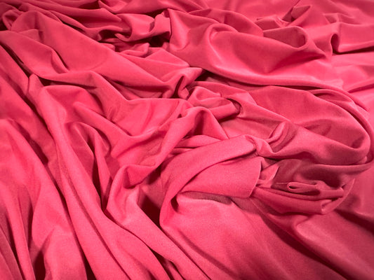 Soft touch spandex stretch jersey fabric, per metre - plain - cerise pink