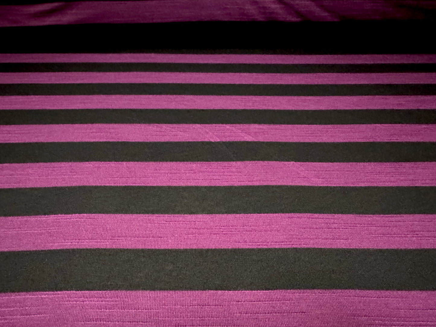 Viscose single jersey fabric, per metre - stripe - purple & black