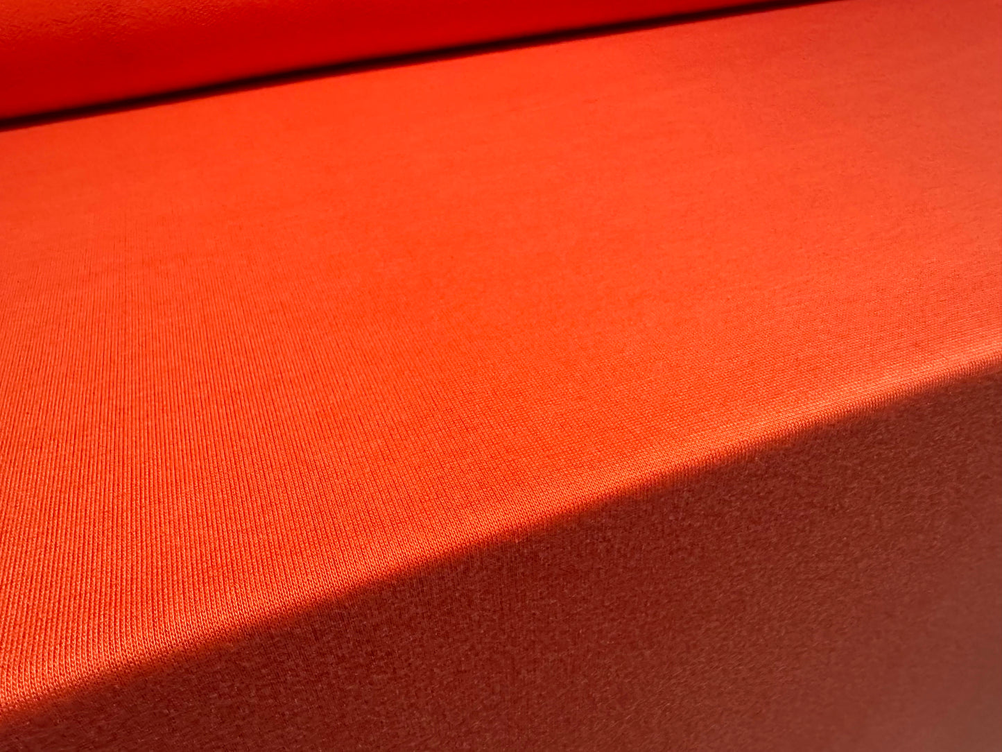 French Terry loopback sweatshirt fabric, per metre - plain - hot orange