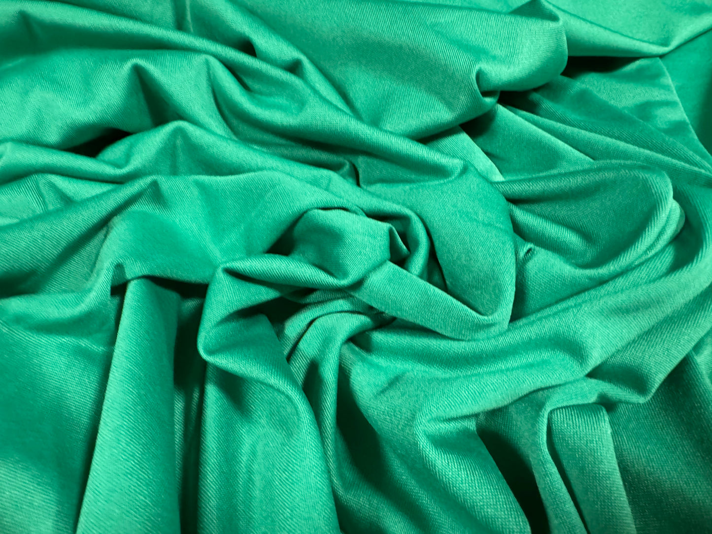 Stretch spandex single Jersey fabric, per metre - plain - emerald green