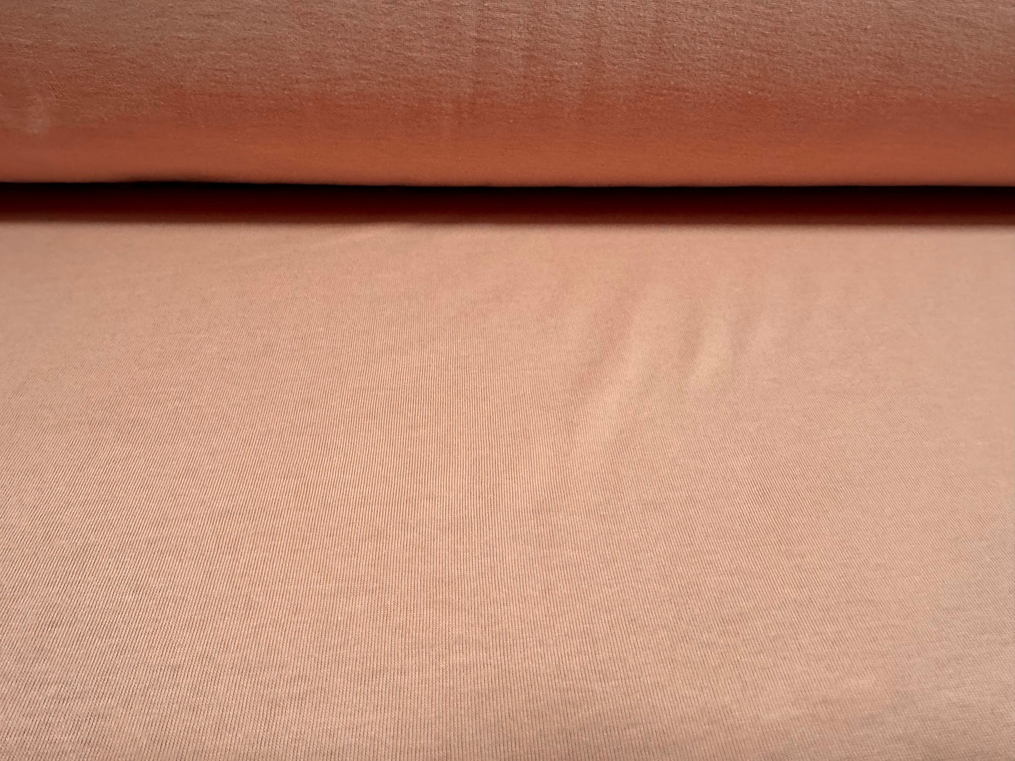 Cotton single jersey fabric, per metre - plain - cameo pink