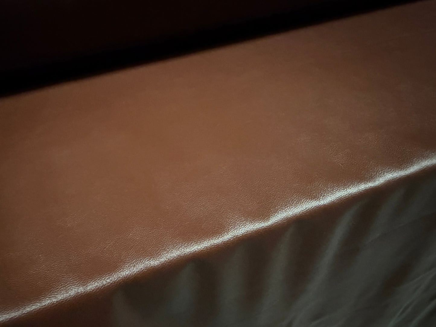 PVC coated fabric, per metre - plain - chocolate brown