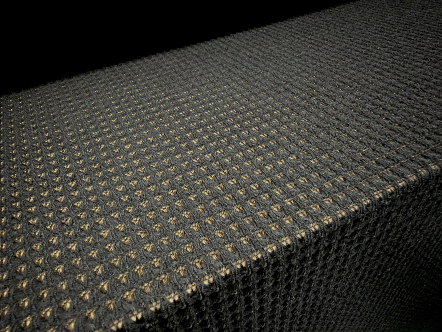 Waffle knit jersey fabric, per metre - solid - black