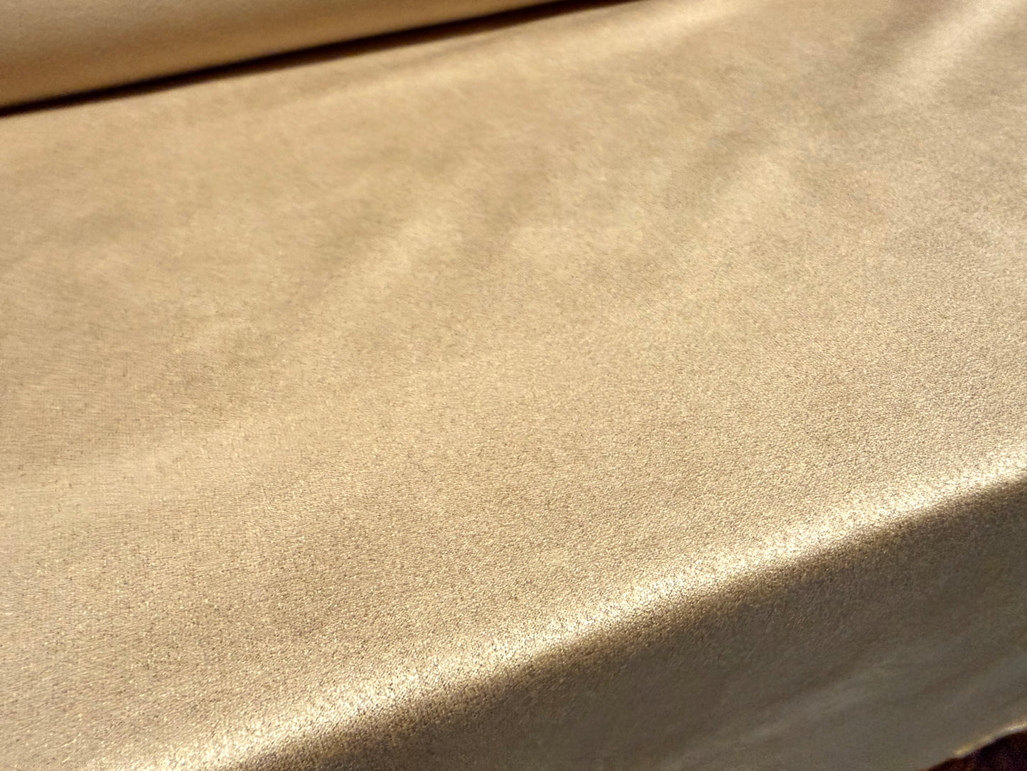 Faux suede stretch spandex jersey fabric, per metre - plain - light brown