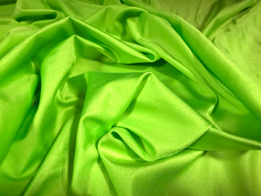 Swimwear stretch spandex jersey fabric, per metre - plain - fluorescent green