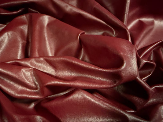 PVC coated stretch double jersey fabric, per metre - plain - burgundy