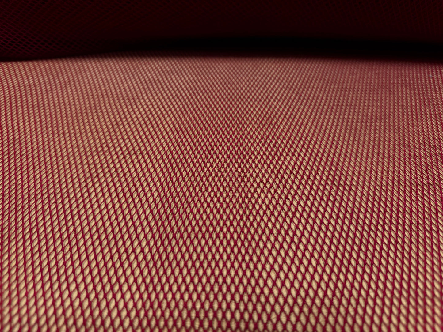 Stretch fishnet mesh jersey fabric, per metre - plain - wine