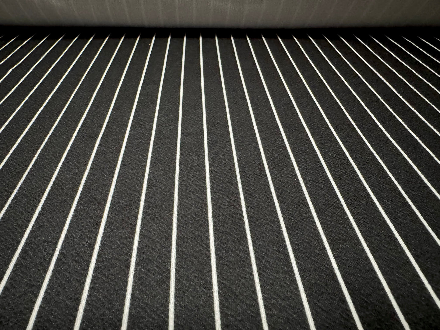 Scuba textured ‘Liverpool’ stretch spandex jersey fabric, per metre - pinstripe - black & white
