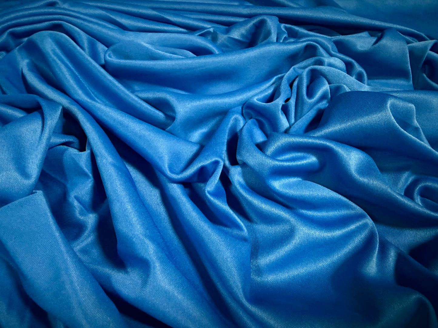 Single jersey fashion fabric, per metre - plain - lapis blue