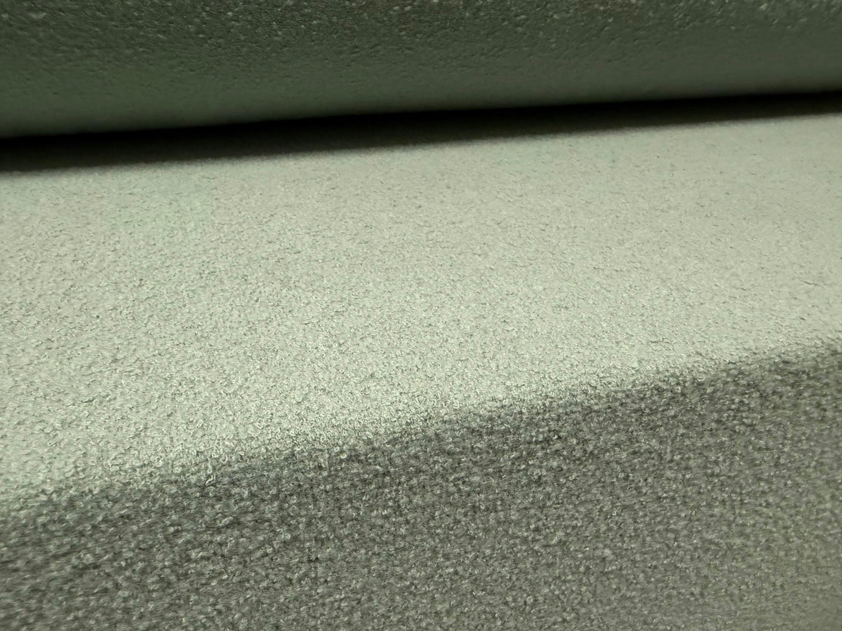 Boiled wool fabric, per metre - plain - wild sage