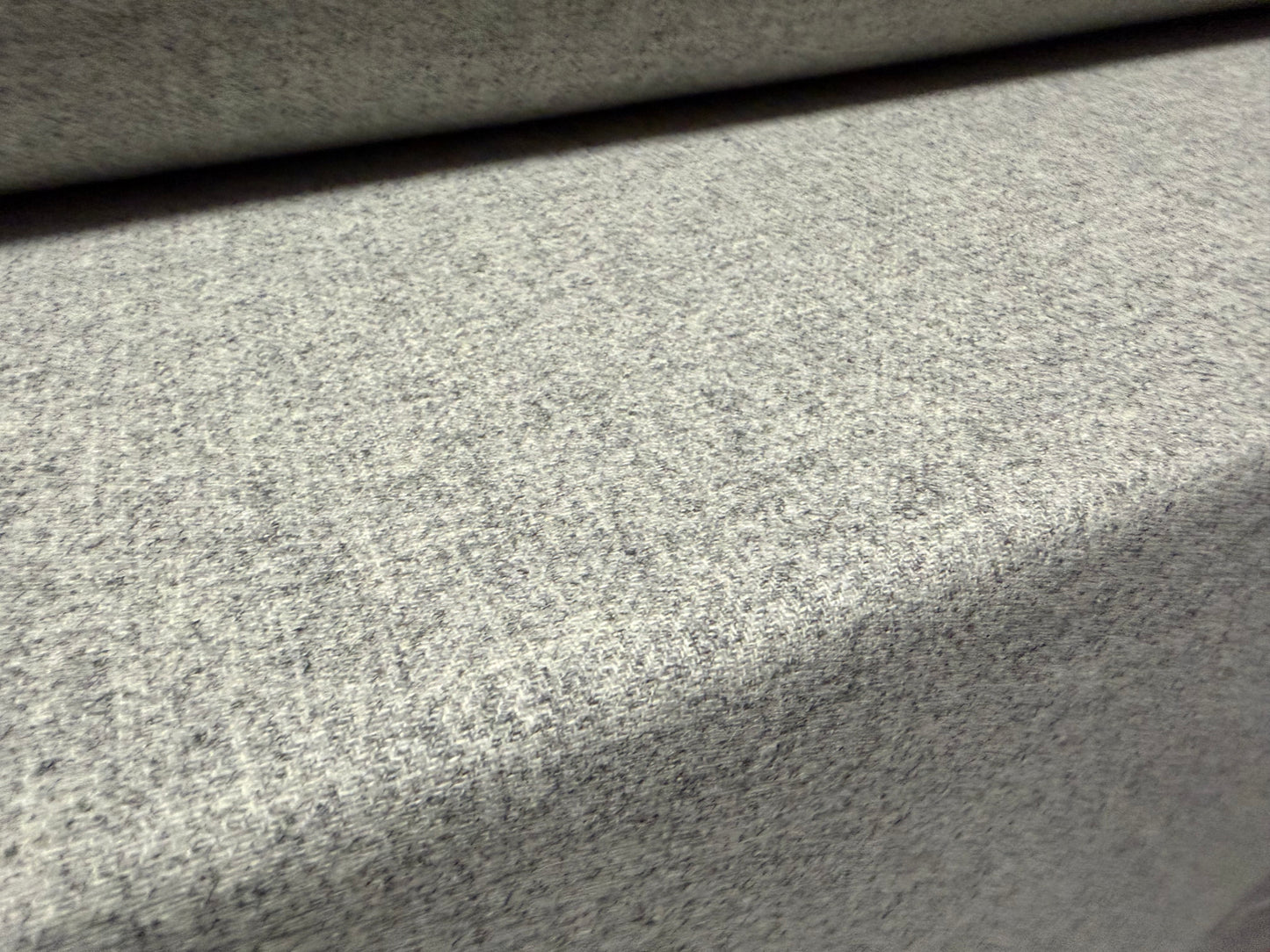 Soft wool hopsack fabric, per metre - plain - light grey