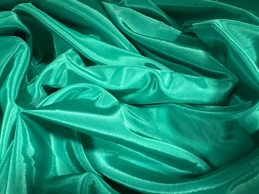 Crepe de chine woven dress fabric, per metre - plain - jade green