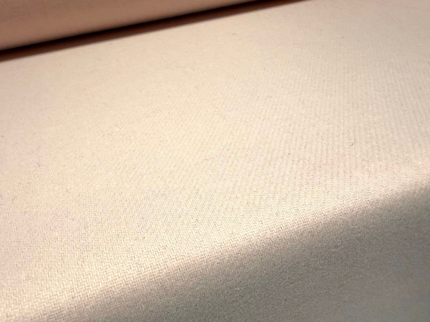 Heavyweight wool mouflon flannel fabric, per metre - plain - pale pink