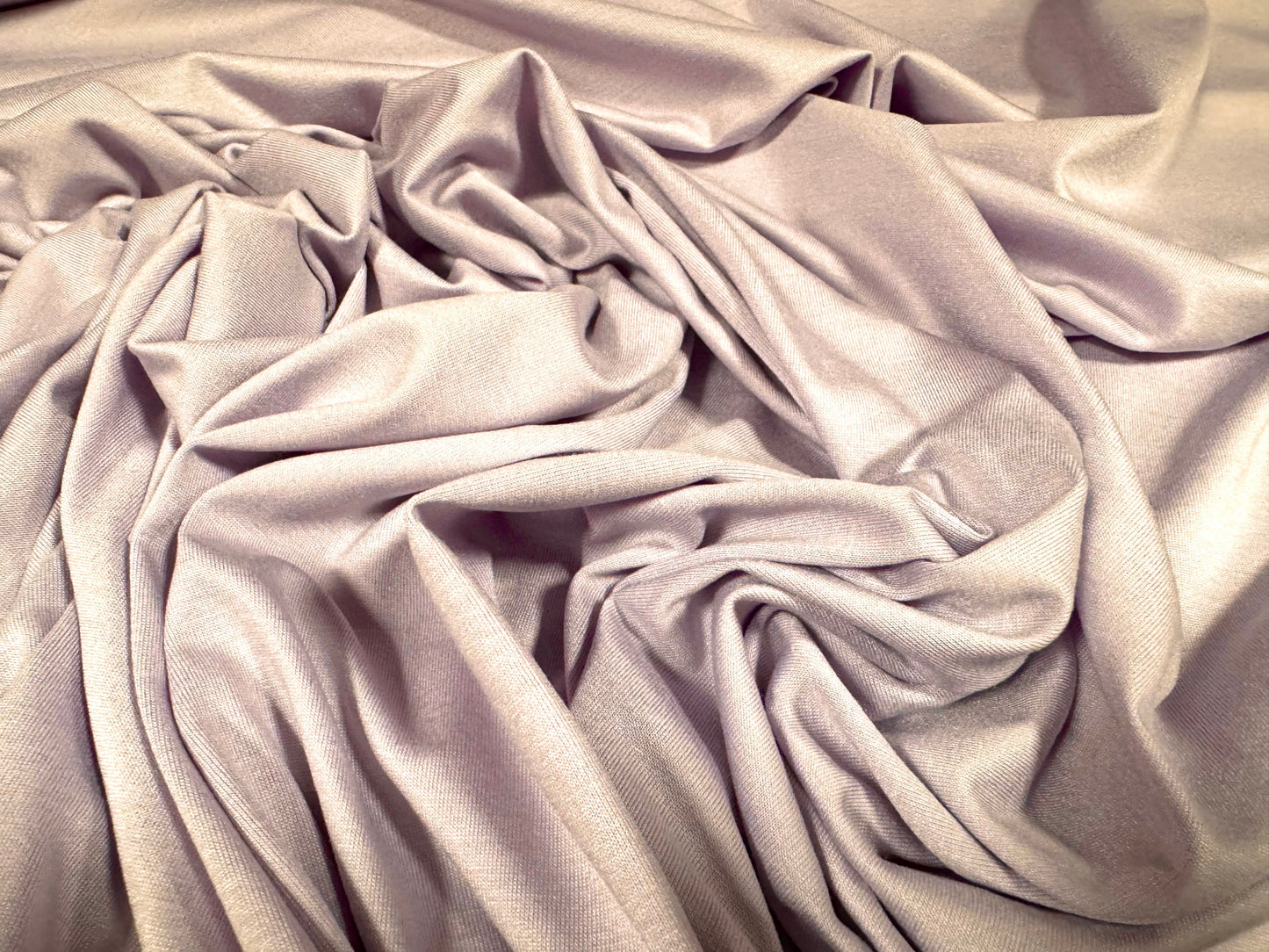 Viscose spandex stretch single jersey fabric, per metre - plain - lilac