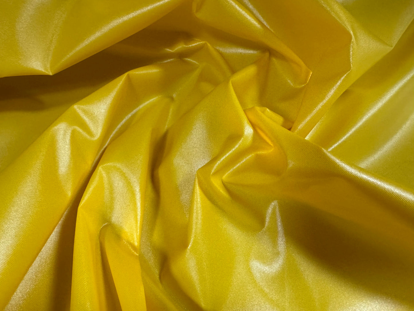 Coated nylon fabric, per metre - plain - yellow