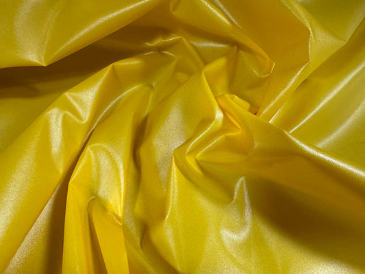 Coated nylon fabric, per metre - plain - yellow