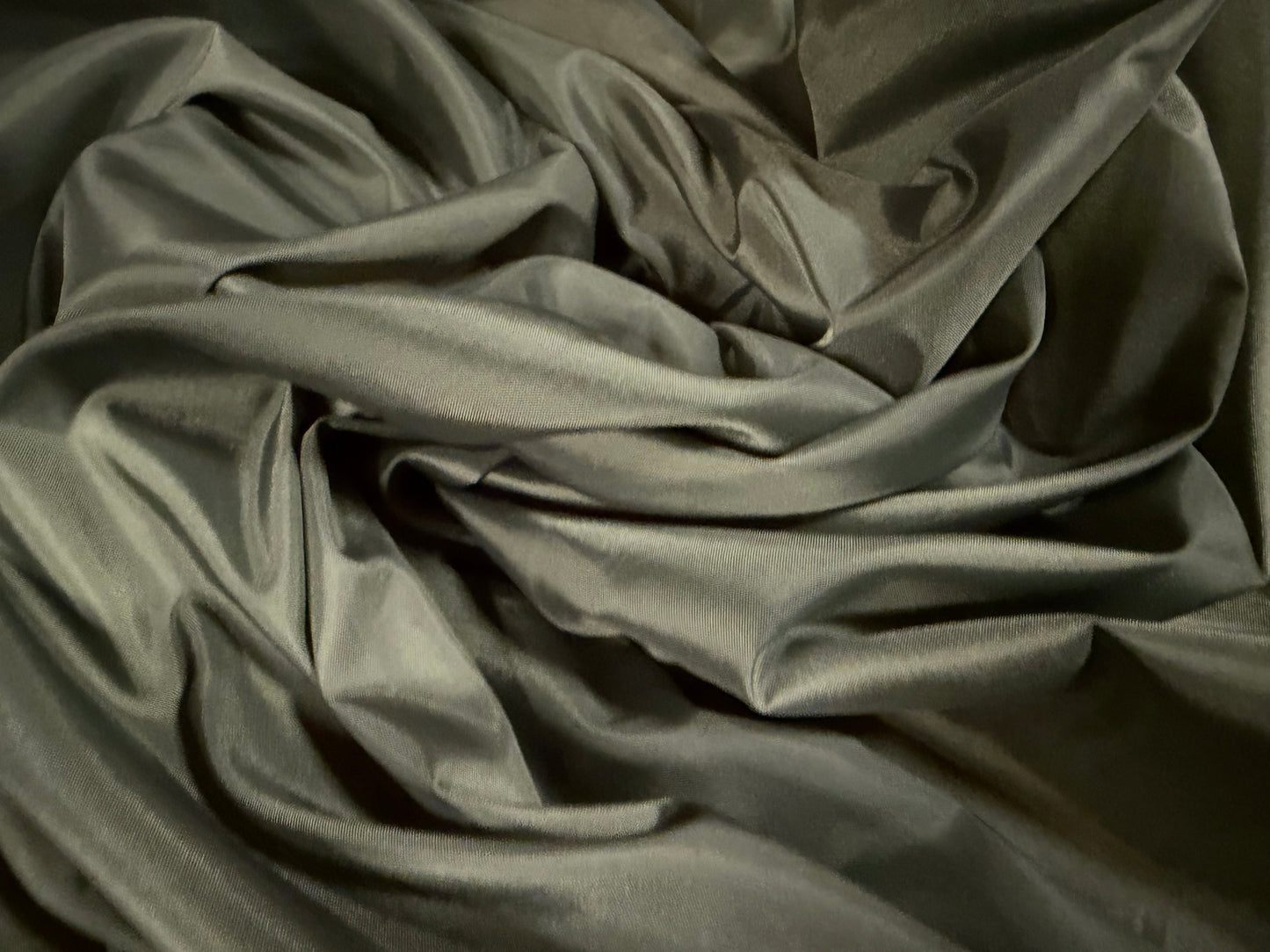 Plain weave nylon fabric, per metre - dark sage