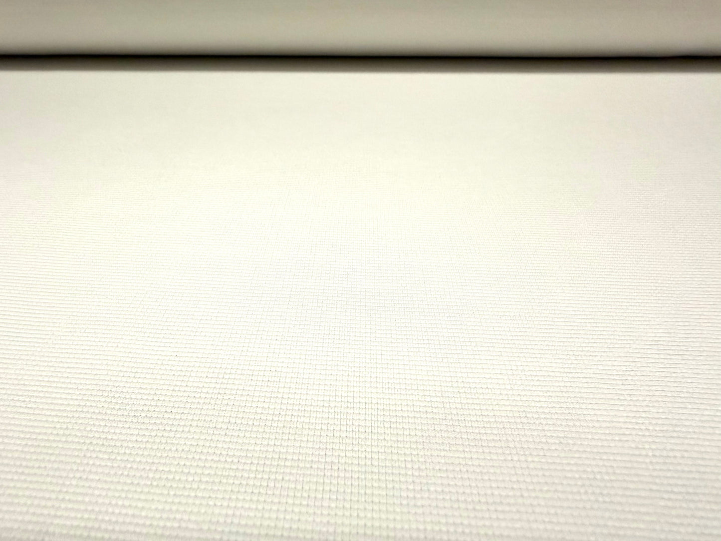 Fine ottoman rib stretch double jersey fabric , per metre - plain - ivory