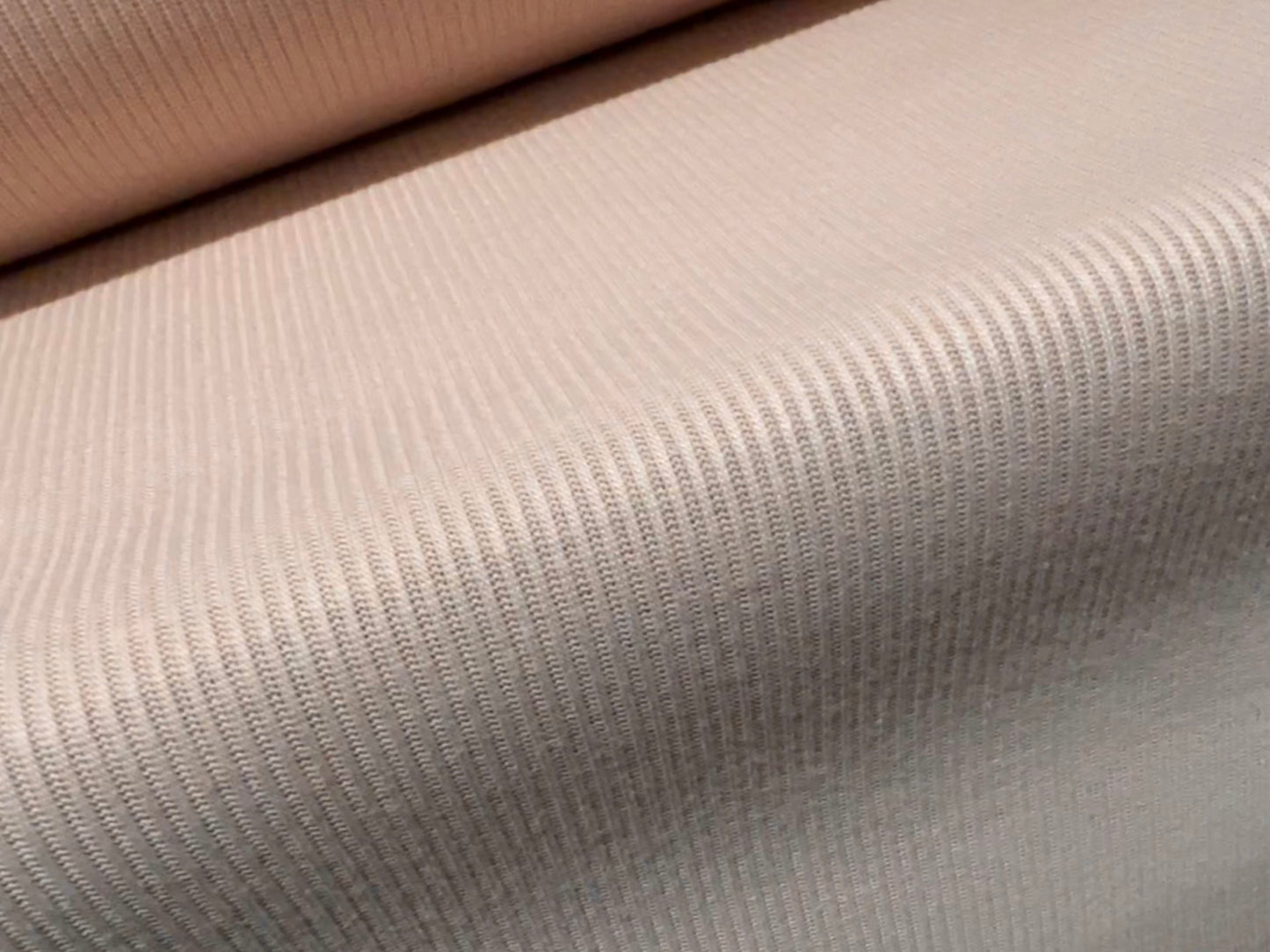 Soft handle ribbed jersey knit fabric, per metre - plain - nude