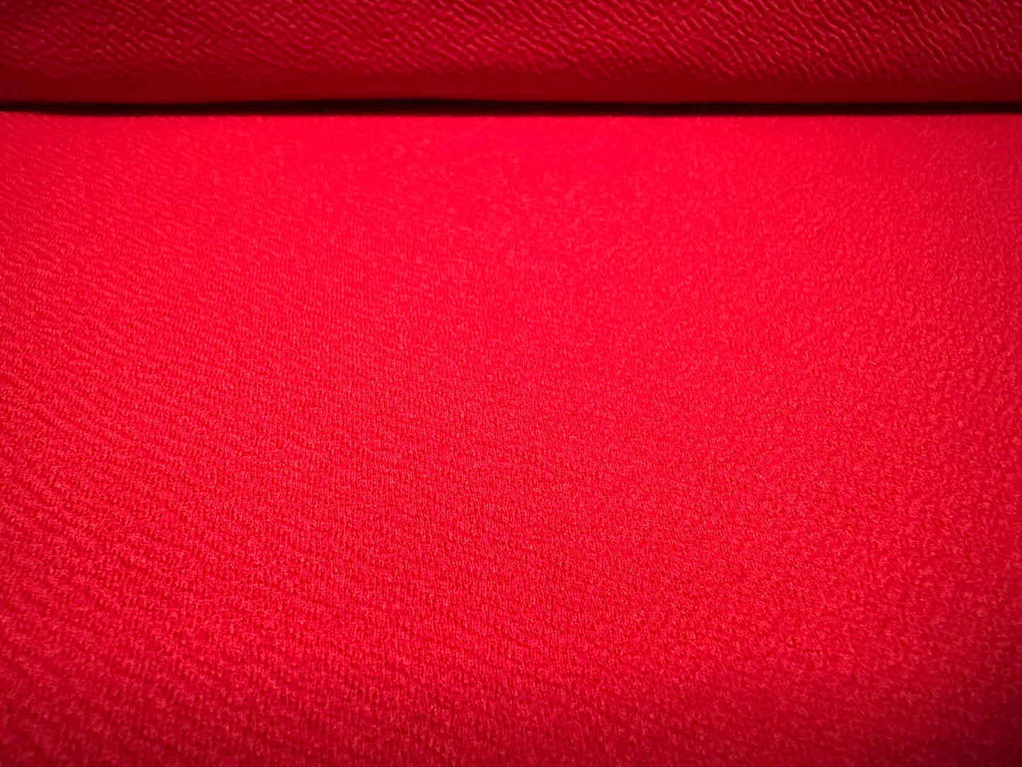 Waterfall textured scuba stretch spandex jersey, per metre - plain - bright red