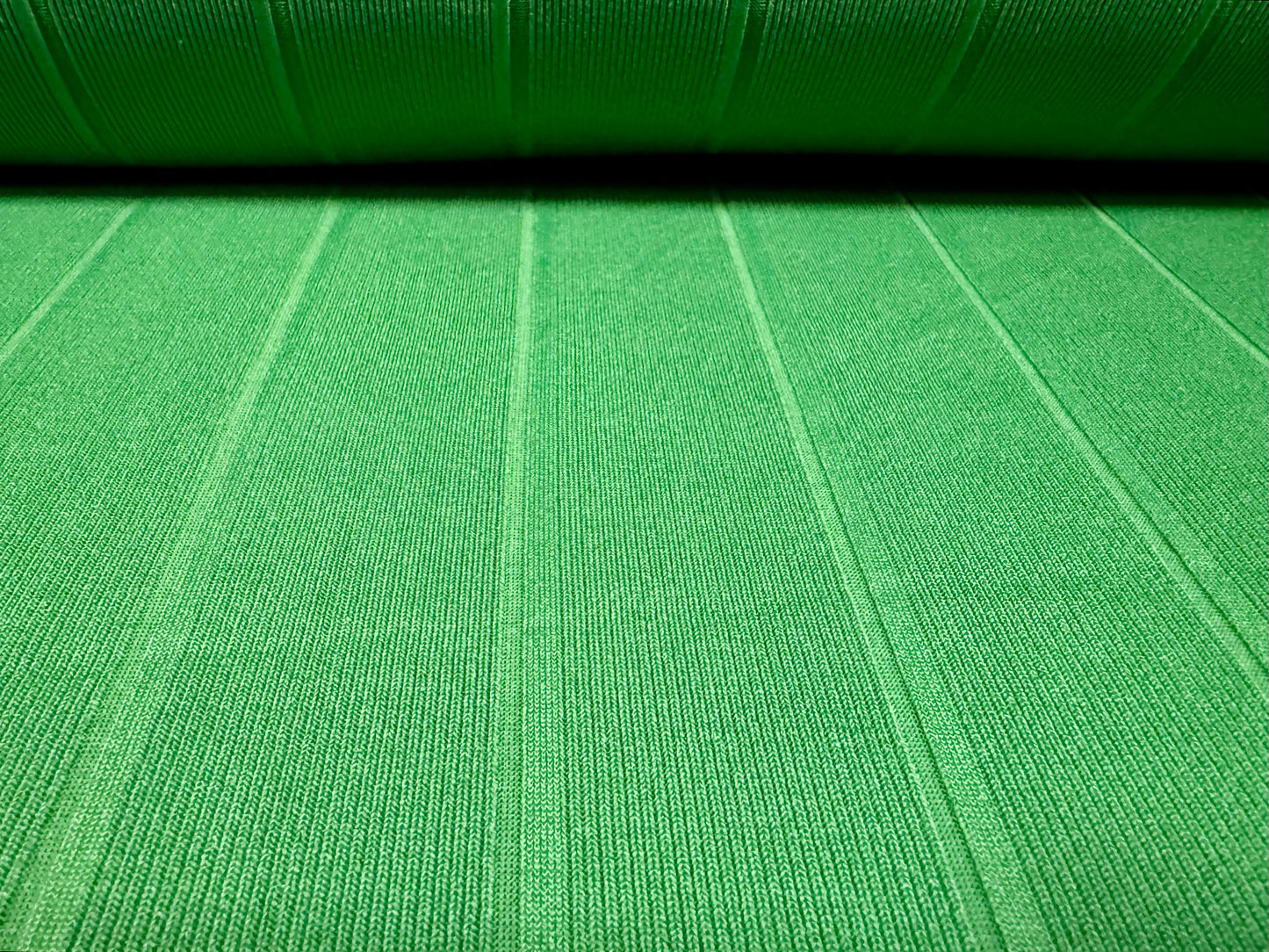 Bandage rib stretch spandex bodycon jersey fabric, per metre - plain - green