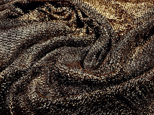 Lightweight metallic textured jersey fabric, per metre - black with gold Lurex sparkle