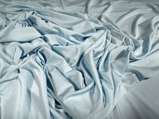Soft touch stretch spandex single jersey fabric, per metre - plain - pale blue