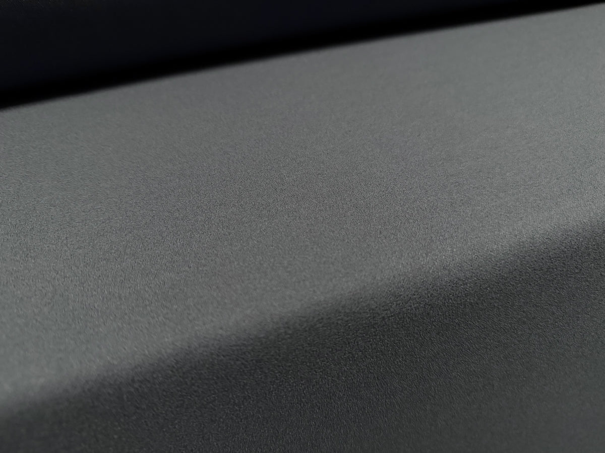 Scuba crepe stretch double jersey fabric, per metre - plain - Pewter grey