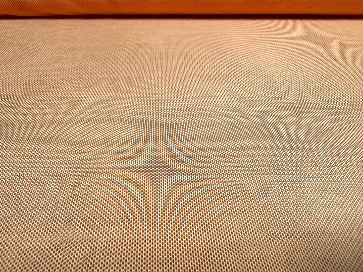 Power mesh net stretch spandex fabric, per metre - plain - peach