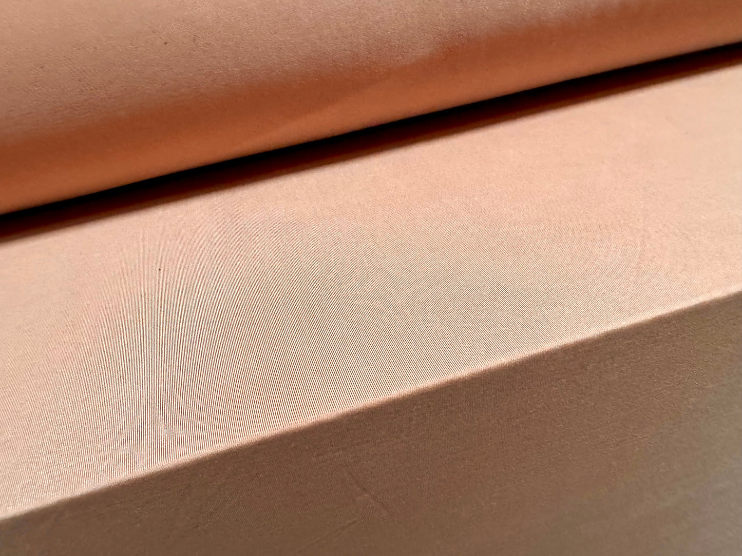 Soft touch spandex stretch jersey dress fabric, per metre - plain - nude