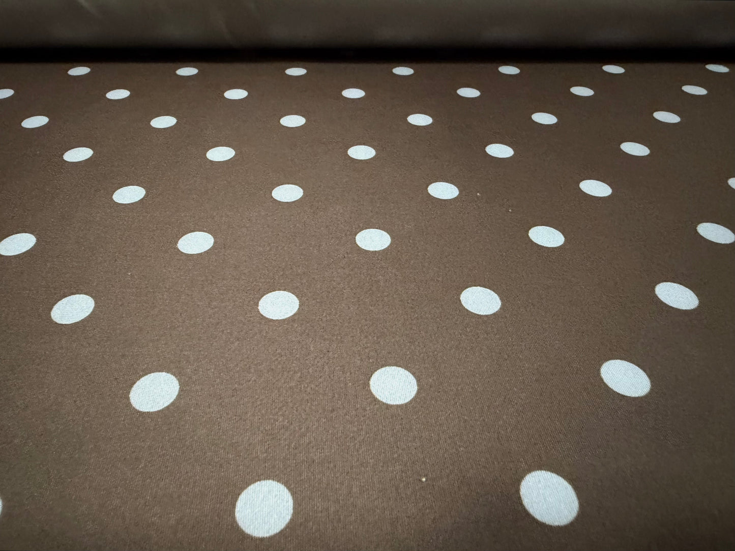 Soft touch stretch spandex jersey fabric, per metre - polka dot print - grey & blue