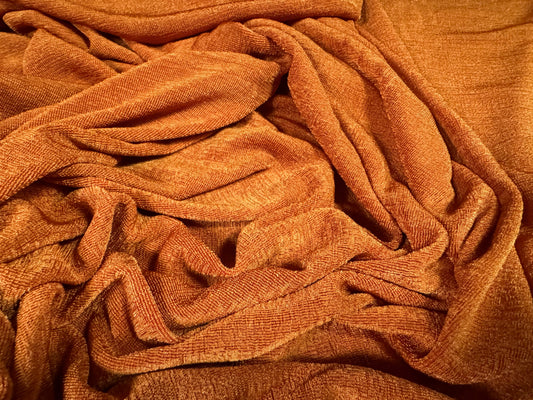 Slinky Stretch spandex jersey fabric, per metre - plain - terracotta