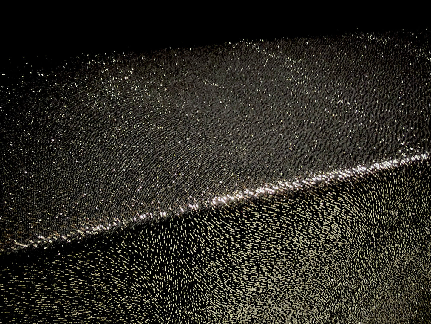 Metallic textured scuba double jersey fabric, per metre - starry night - black & silver