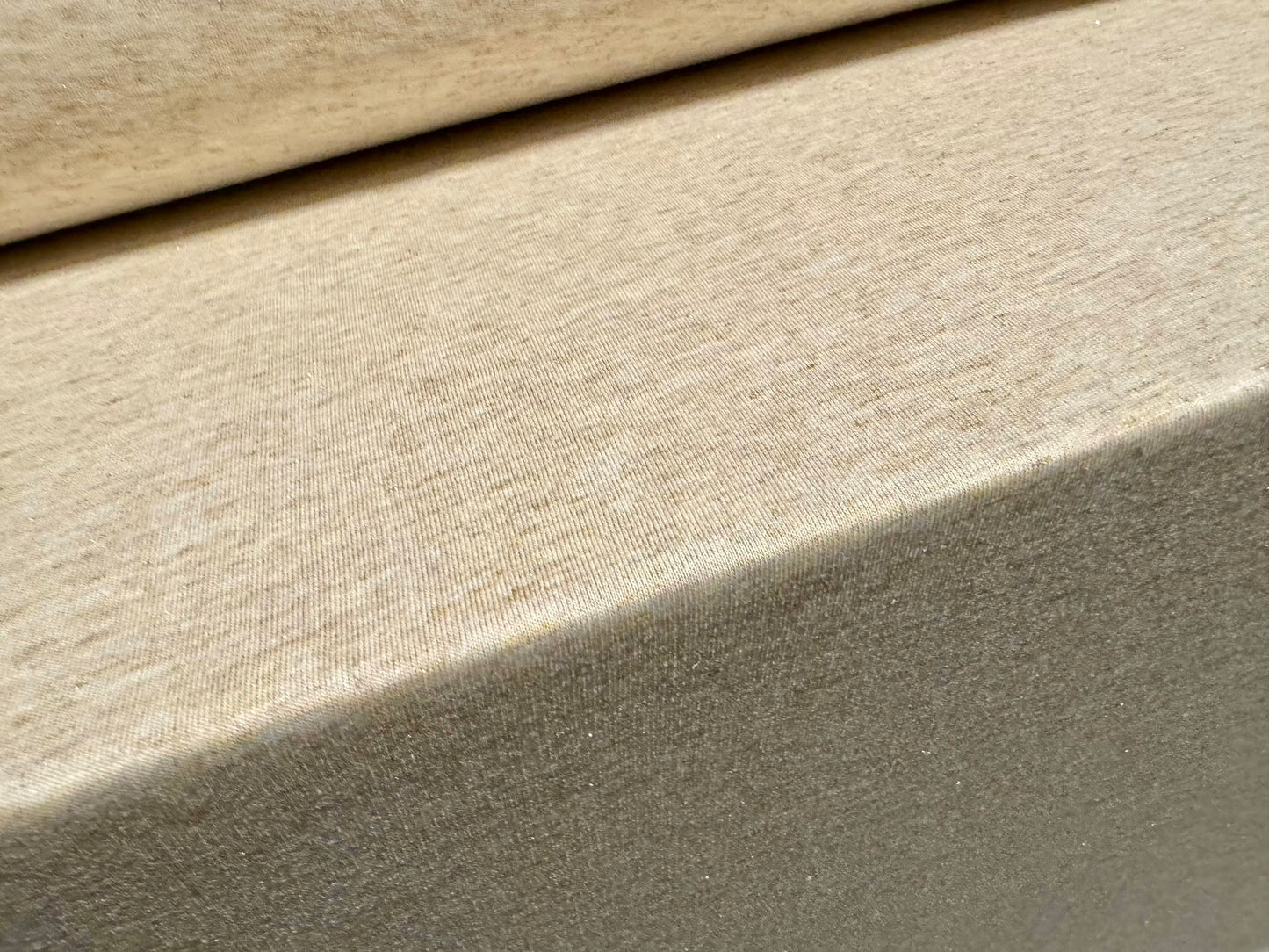 Metallic viscose stretch single jersey fabric, per metre - cream marl with gold fleck