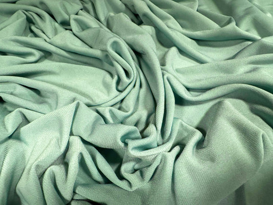 Stretch spandex ITY single jersey fabric, per metre - plain - aqua green