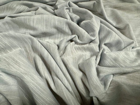 Lightweight slub single jersey fabric, per metre - plain - grey