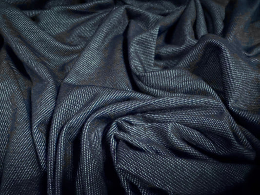 Stretch spandex twill jersey fabric, per metre - Denim