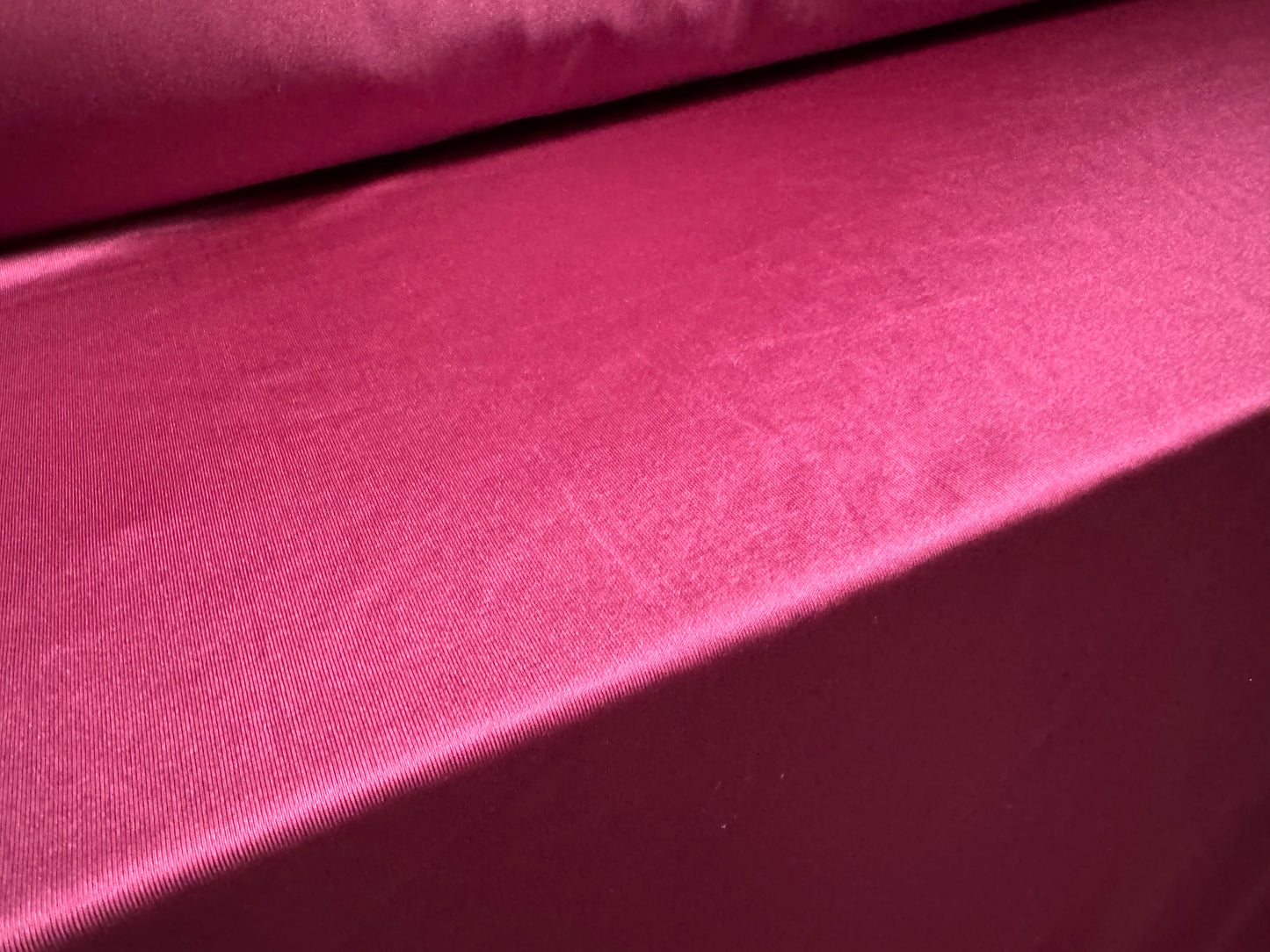 Angelique lightweight stretch sateen jersey fabric, per metre - plain - magenta