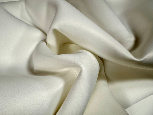 Sandwich Scuba Neoprene spandex double jersey fabric, per metre - plain - ivory
