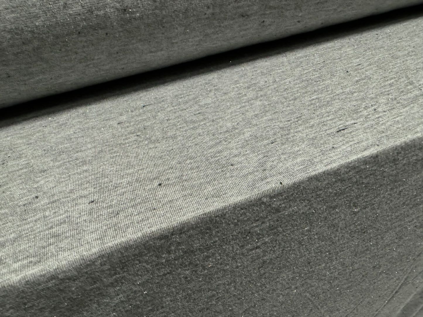 Metallic viscose stretch single jersey fabric, per metre - grey marl with silver fleck