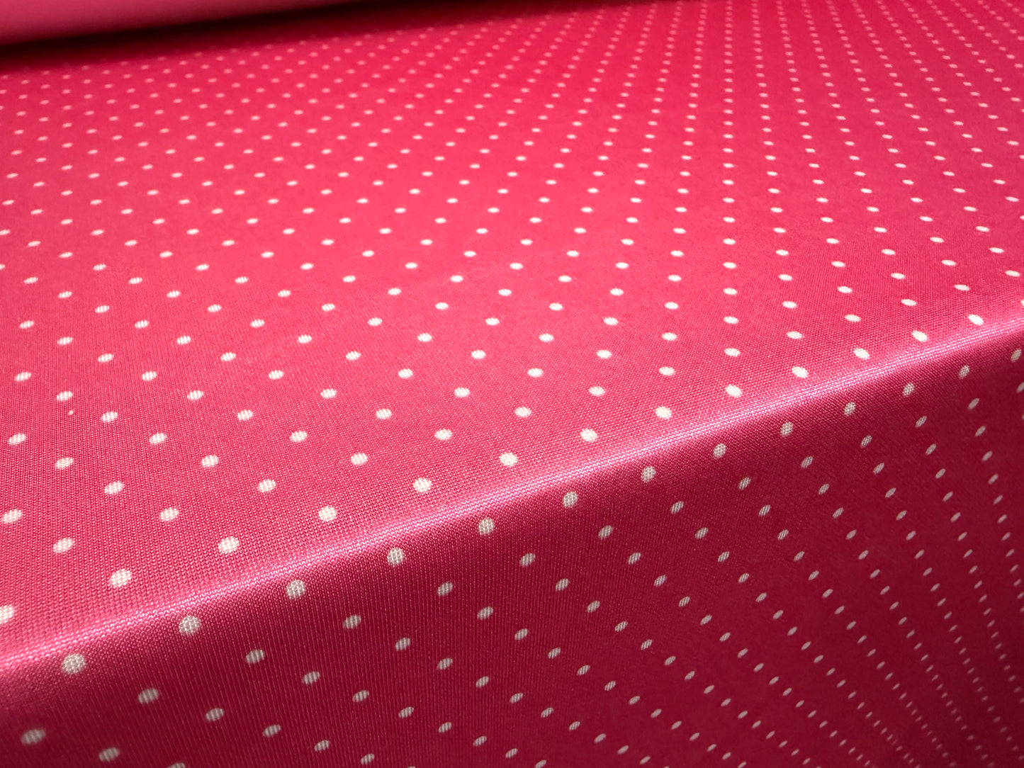 Scuba stretch double jersey fashion fabric, per metre - spot print - cerise pink