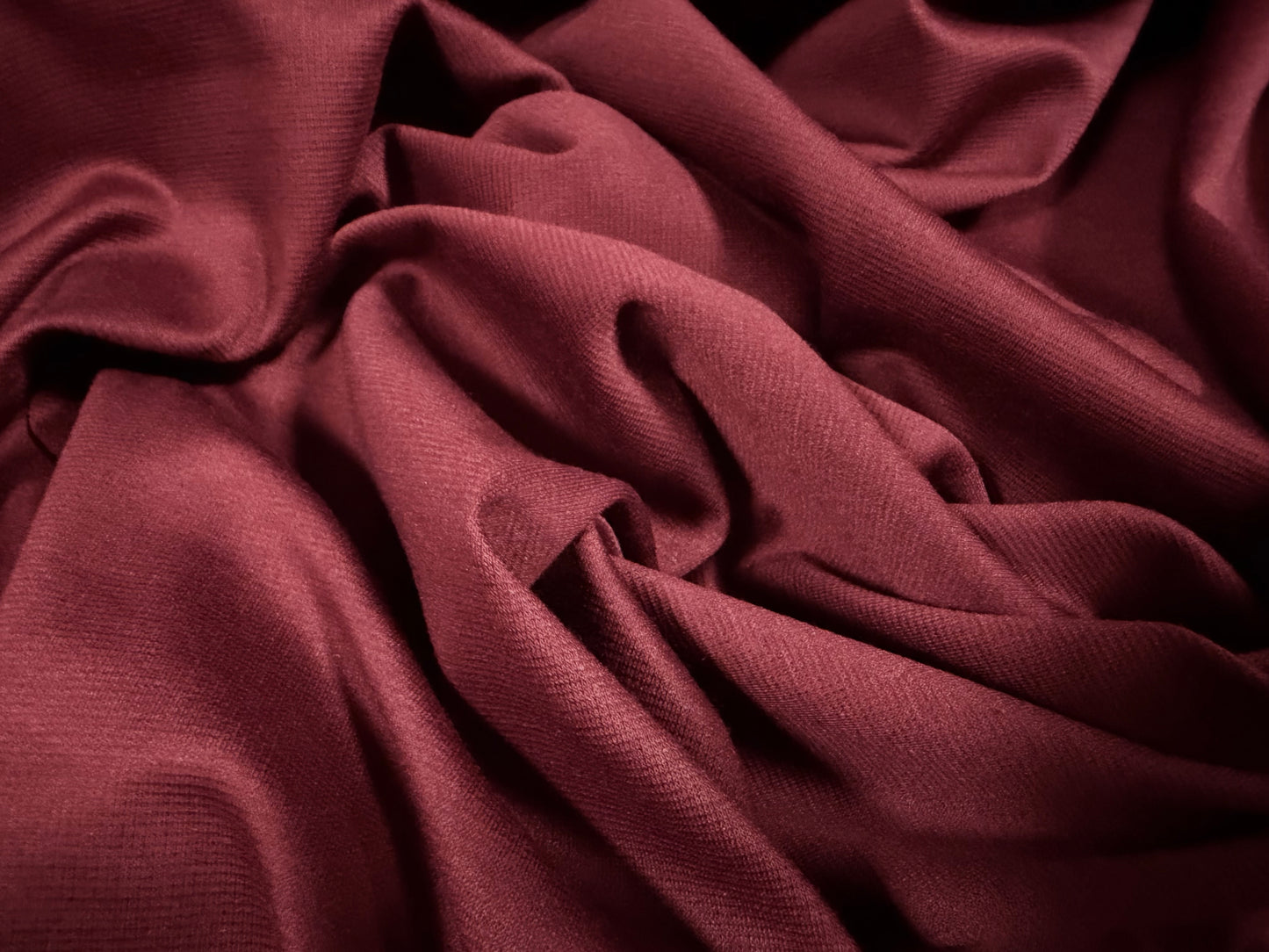 Ponte Roma stretch spandex double jersey fabric, per metre - plain - wine