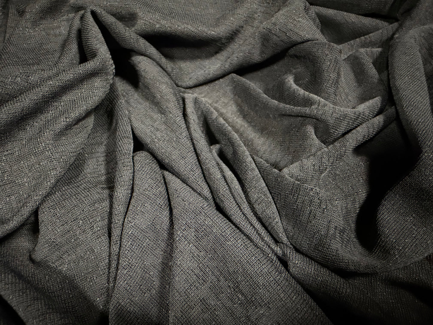 Thick & thin stretch spandex single jersey fashion fabric, per metre - plain - grey